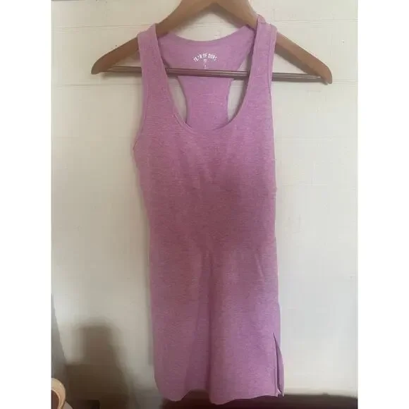 YEAR OF OURS Racer Back Mini Tennis Dress Vintage Pink Small S BUILT-IN SHORTS - Picture 4 of 7